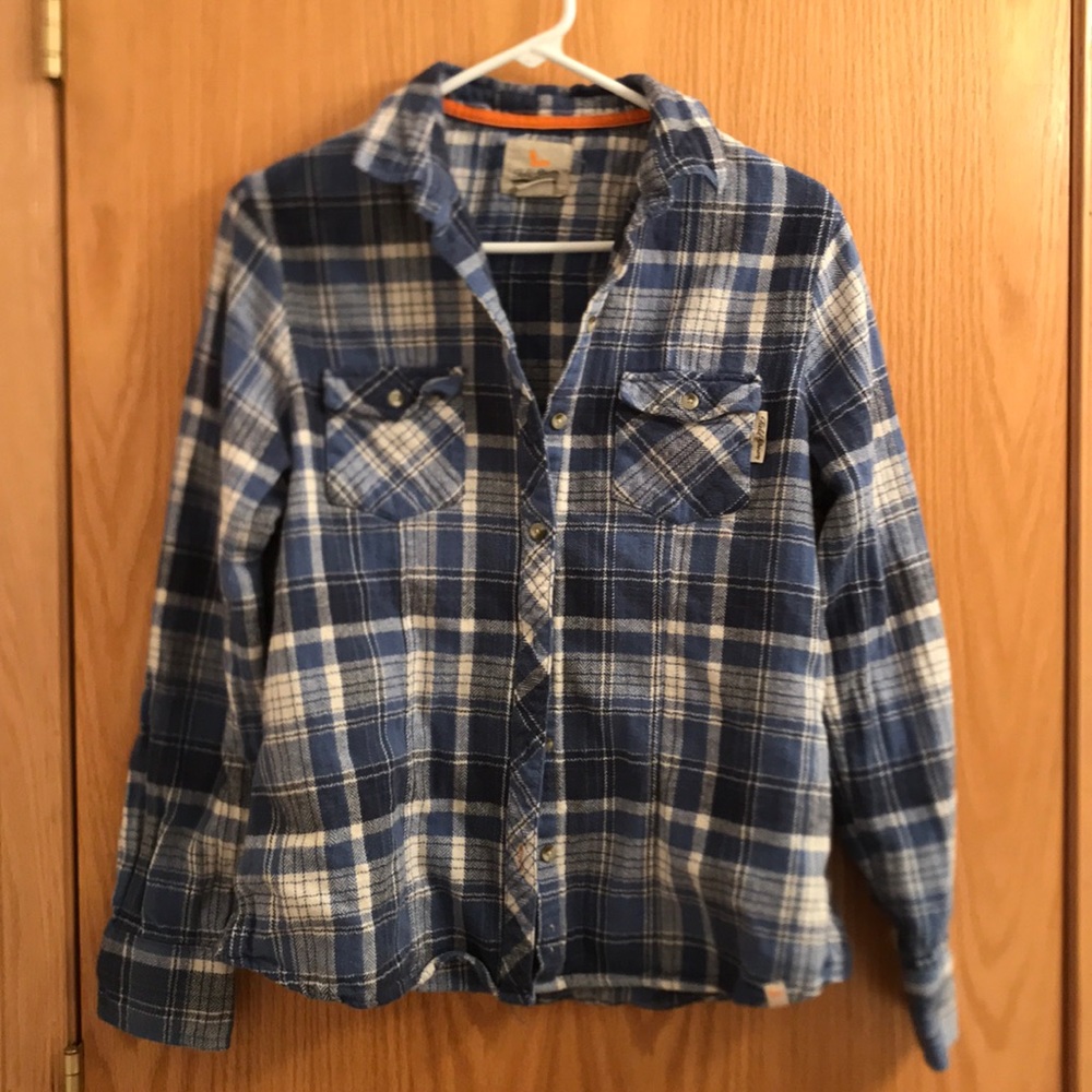 Blue plaid shirt